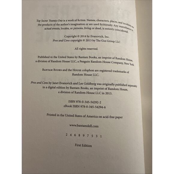 Top Secret Twenty-One by JANET EVANOVICH -SIGNED- - Picture 5 of 8